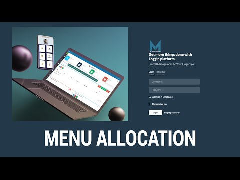 How to Set Up Menu Allocation In My Payroll Master(Step By Step Tutorial)