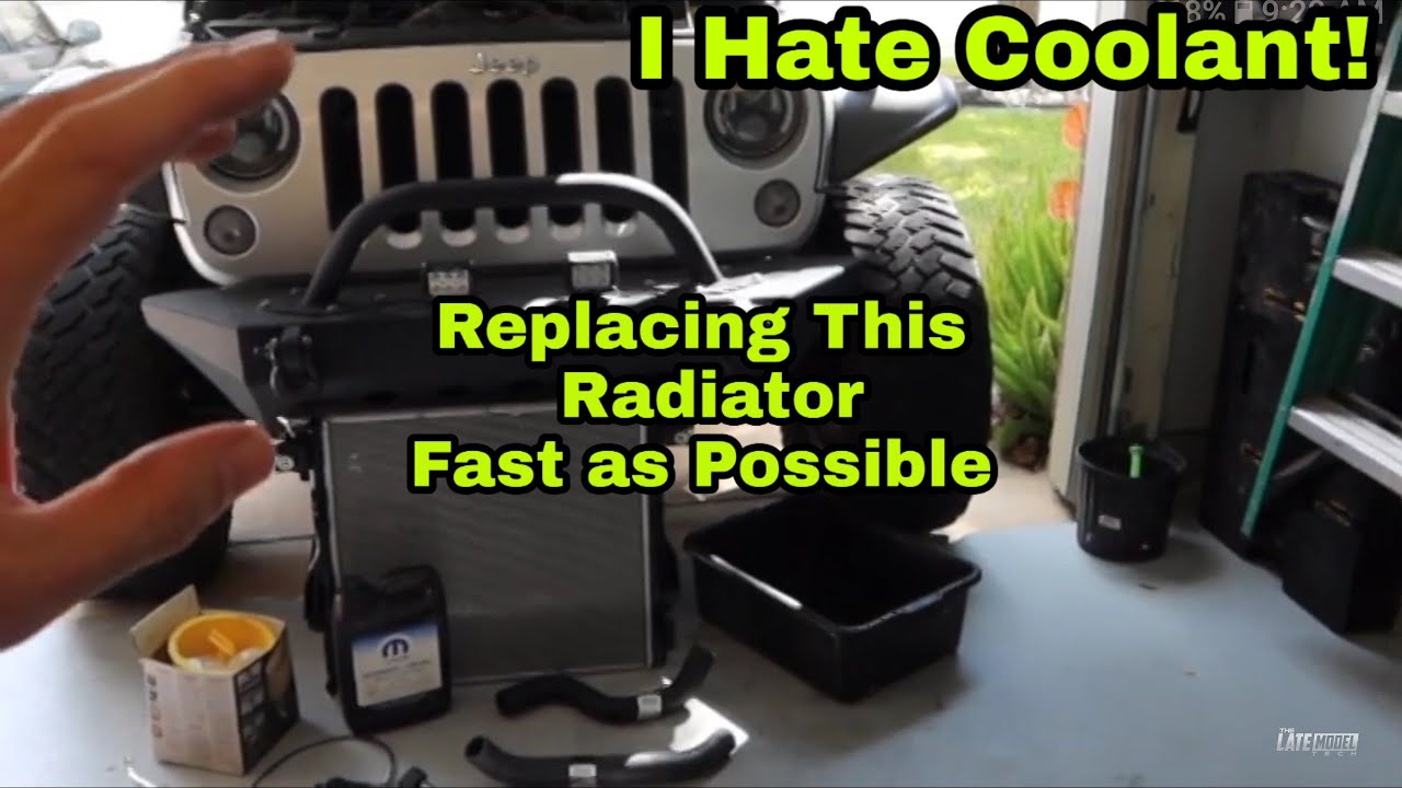 Radiators Leaking Time to Replace It / Jeep Wrangler JK / How to - YouTube