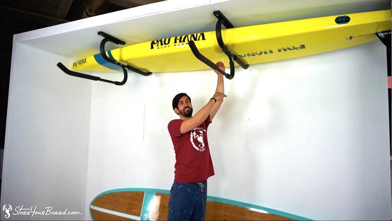 SUP Ceiling Rack | Expandable Overhead Storage - YouTube