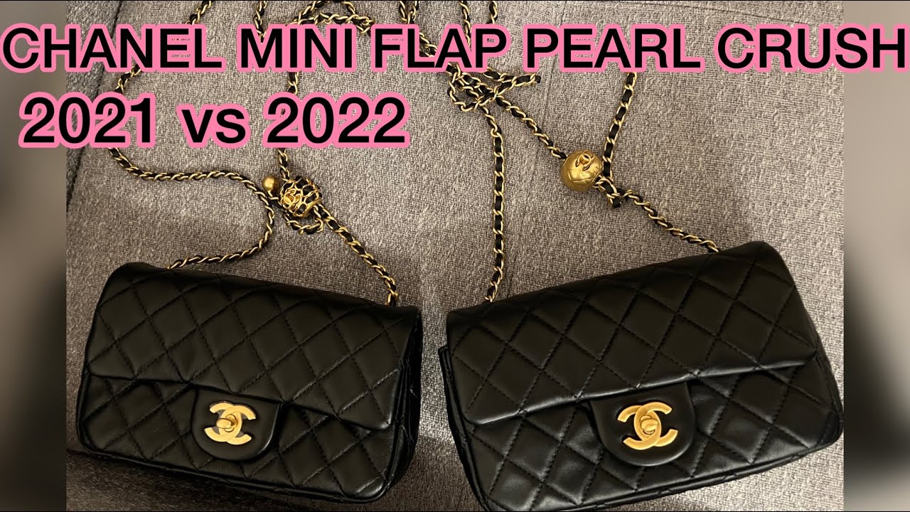 What fits inside CHANEL SQUARE MINI FLAP with PEARL CRUSH? unbox / modshots  / how to wear? 