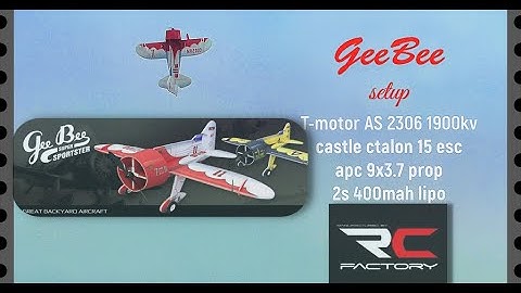 GeeBee RC-FACTORY ! a great fun flyer