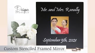 Custom Stenciled Framed Mirror Project | How to Stencil a Frame | Designer Stencils