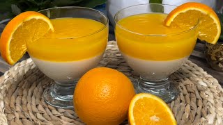 حلويات صيفية باردة ومنعشة سهلة اقتصادية Pudding with orange مهلبية البرتقال? Najah_Ayoub_In_the_Uk