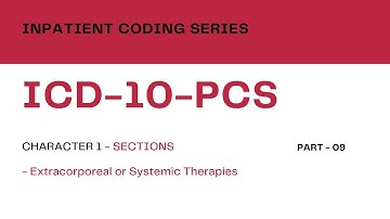 Inpatient Coding Training Series: ICD10PCS- Part 09_Character 1-Extracorporeal or Systemic Therapies