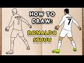 How to draw and colour ronaldo siuuu celebration
