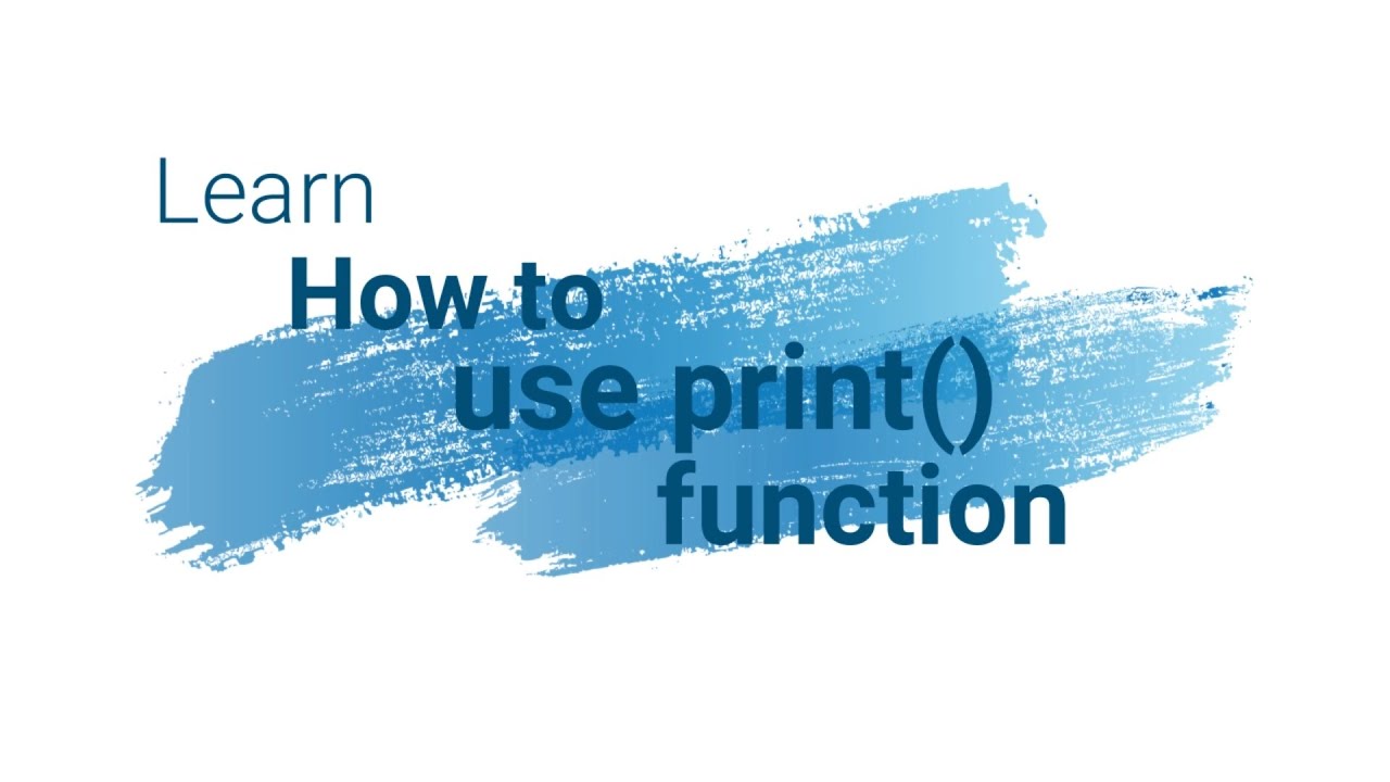 Section 04 Point 03 print() function in Python - YouTube
