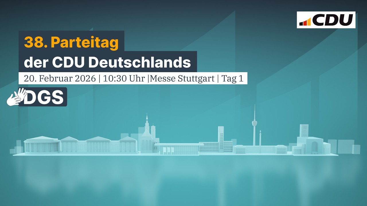 38. Parteitag der CDU Deutschlands – Verantwortung verpflichtet – Barrierefrei | Tag1