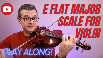 E Flat Major Scale for Violin. One Octave Play Along!