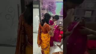 saree warping class at vishvkarma computer sakhrta misson institute 🎉🎉
