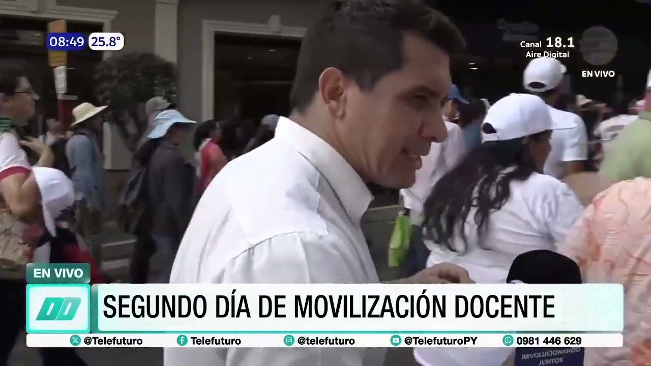 Segundo día de movilización docente