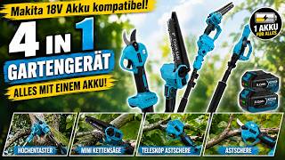 Oumeiu 18V Hochentaster - Kettensäge - Astschere - Makita Akku kompatibelyt