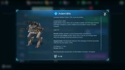 I got the ardent blitz