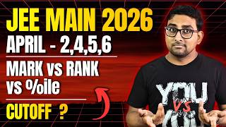 Jee main 2026 April Marks vs Rank vs Percentile 2,4,5,6 April Shift 1 & 2 | Jee Mains Result 2026