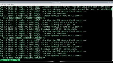 Check Raspberry Pi SSH Log and Authentication Failures