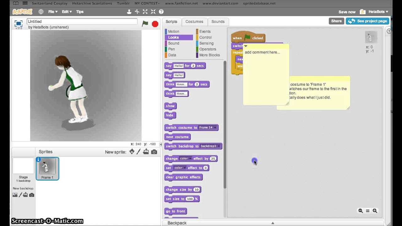 How to animate on scratch youtube