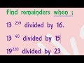 Problems on remainders p-1 Number system tricks for SSC CGL, CAT