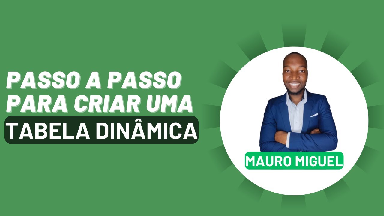 Passo a Passo para criar uma Tabela Dinamica - YouTube