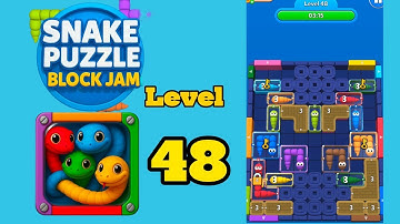 Snake puzzle block jam level 48 solution walkthrough 