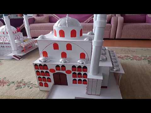 MAKET CAMİ YAPIMI 2 KARTONDAN ETKİNLİK (DIY)KENDİN YAP