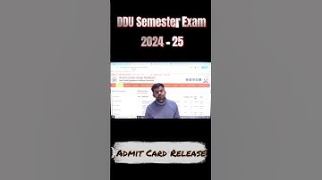 DDU Semester Exam Admit Card Out | Where to download admit card? | #ddusemesterexam #ddutimetable