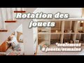 Rotation des jouets | Espace de jeux Montessori