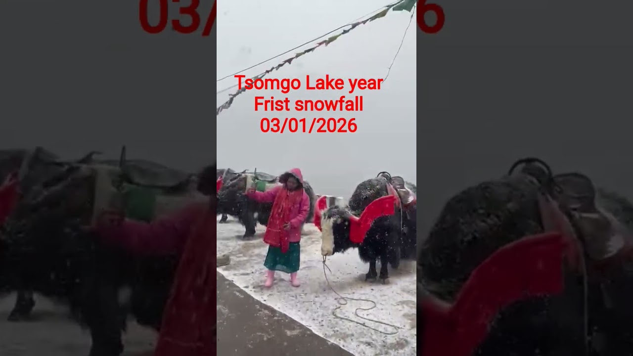 Frist snowfall tsomgo Lake