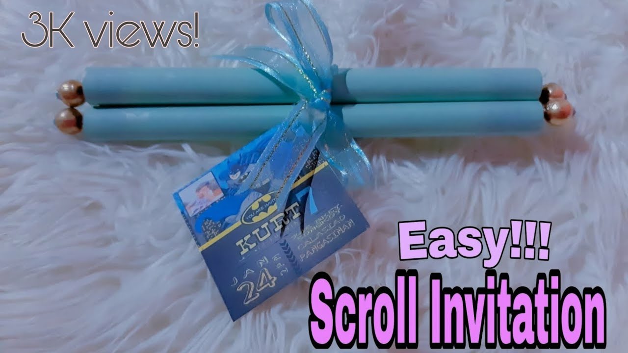 Kurt's Invitation  How to make a Scroll Invitations 