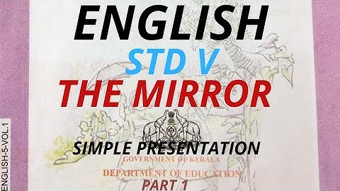 English 5 std#Victers online class 1, Unit1 THE MIRROR,Text Book based activities, Text included