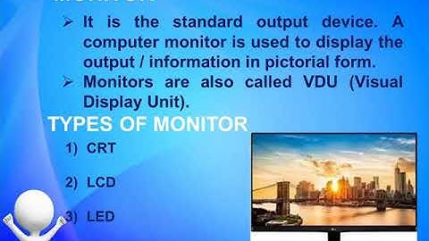 STD 4 Computer (Chap -2) Computer: Input and Output devices - By Ms. Gargi Gupta