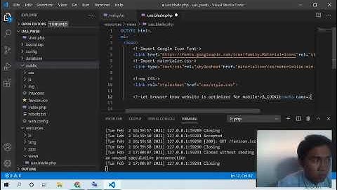 UAS Pemrograman Web I (Proses Pembuatan Portofolio Dengan Menggunakan Framework Laravel )