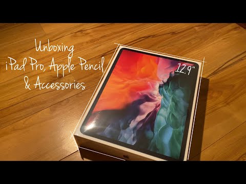 iPad Pro 12 9 Unboxing   Apple Pencil   Accessories ASMR 