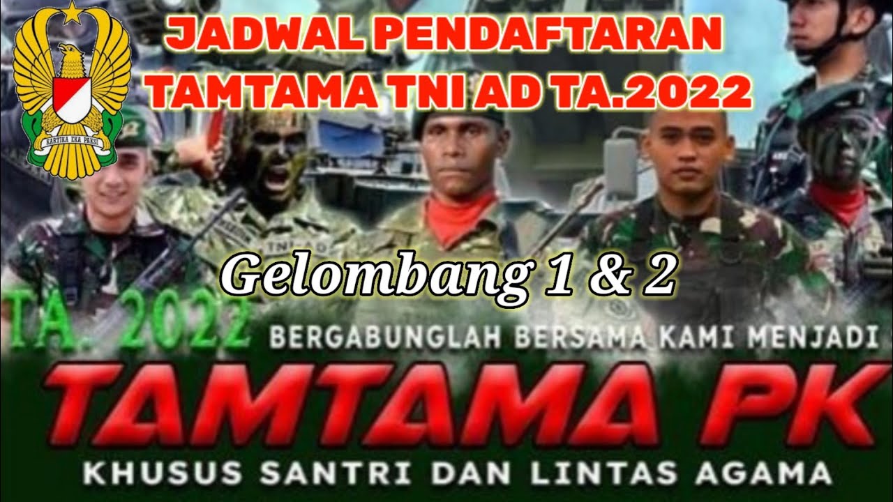 Pendaftaran tamtama tni ad 2021 gelombang 2