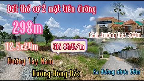 Đất Cần Giuộc Giá Rẻ| Gần 300m vuông thổ cư 2 mặt tiền đường xe hơi code thì cực đẹp gần đường nhựa.