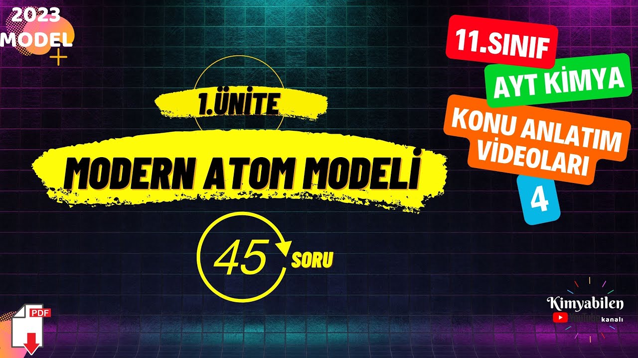 MODERN ATOM TEORİSİ SORU ÇÖZÜMÜ