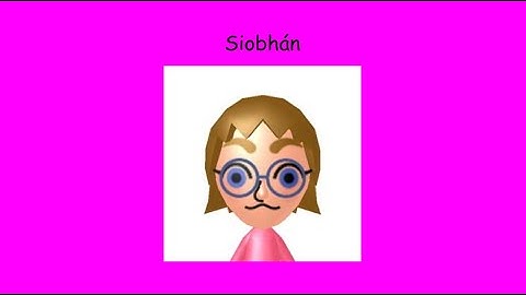 Siobhán Mii from Wii Sports Resort