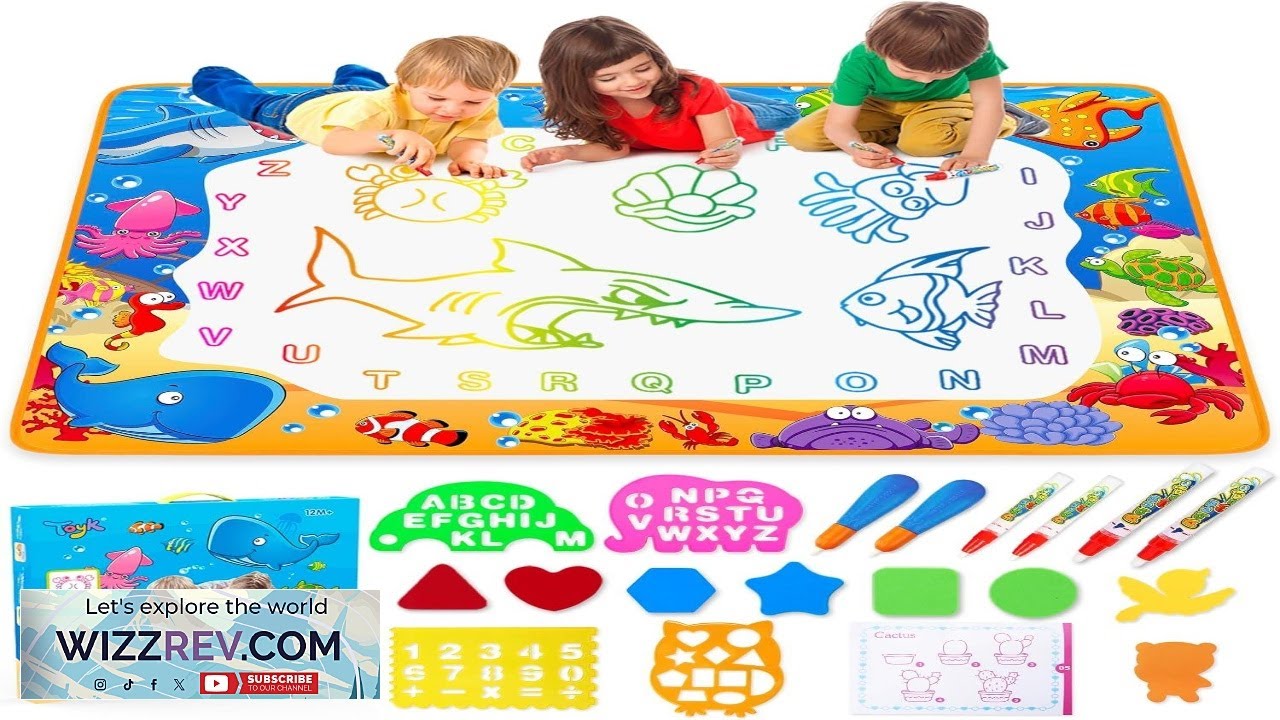 Water Doodle Mat Kids Painting Writing Color Doodle Drawing Mat Toy