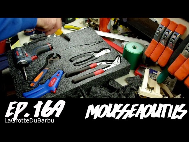 fabrication d'un rangement d'outils à base de mousse - Ep169 -  MousseAOutils 