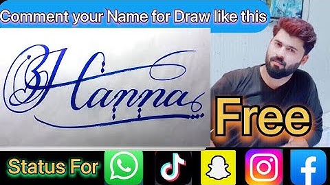 Hanna Name Signature Calligraphy Status | How to Cursive write with cut Marker #hanna @Hanna