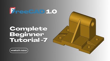 FreeCAD Tutorial 7: How to Create Ribs  — Pad, Datum Plane, Pocket & Mirror