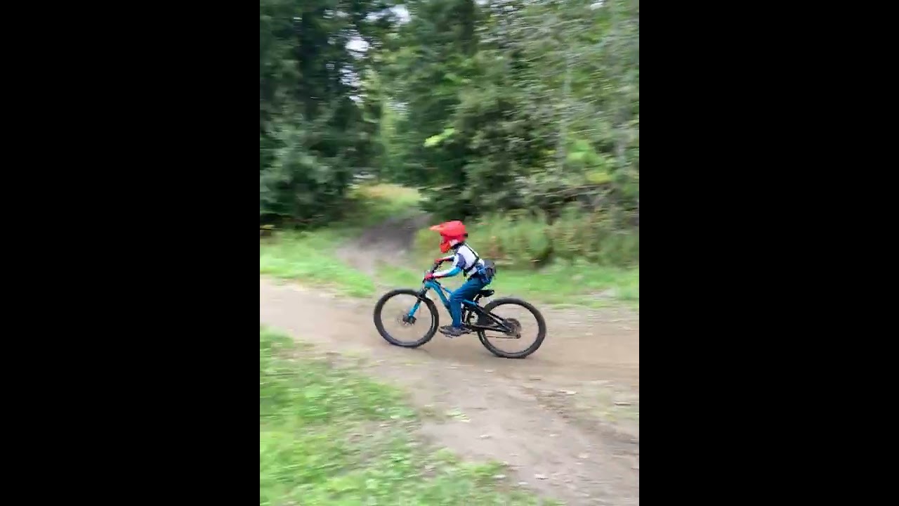 Drop at Burke Mountain downhill