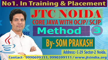 Method in Java | Instance Method in Java | Static Method in Java Part-3 by Som Sir