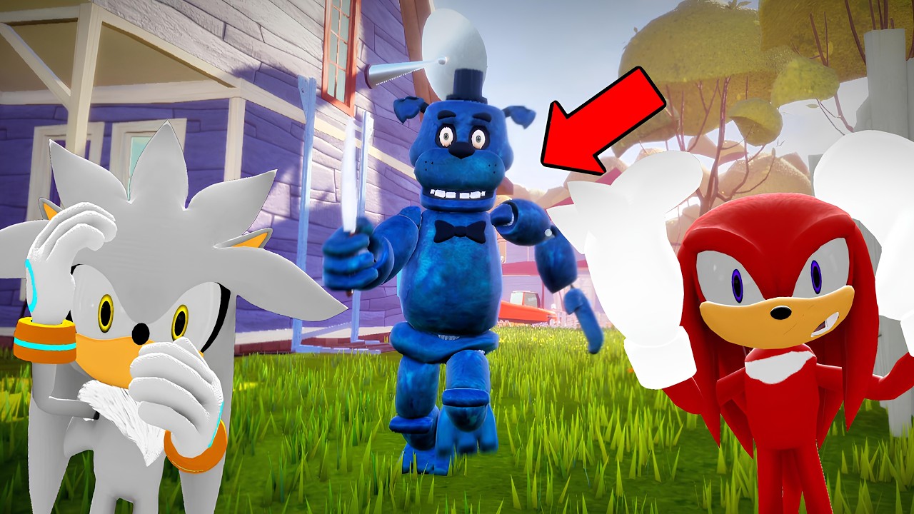 SILVER & KNUCKLES PLAY🔥Hello Neighbor BEAR5 mod😱