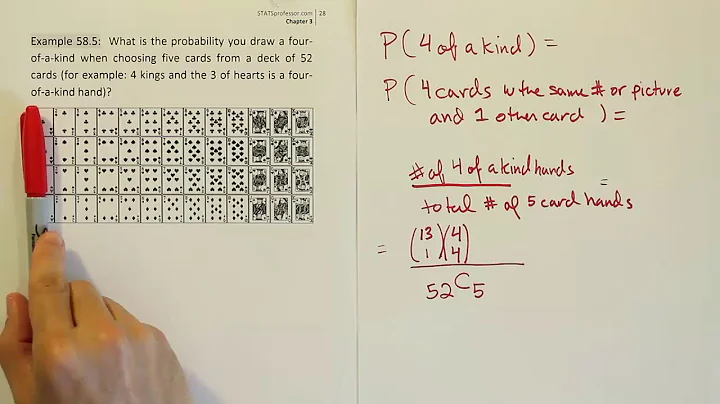 The probability of a four-of-a-kind when choosing five cards from a deck, example 58.5 - DayDayNews