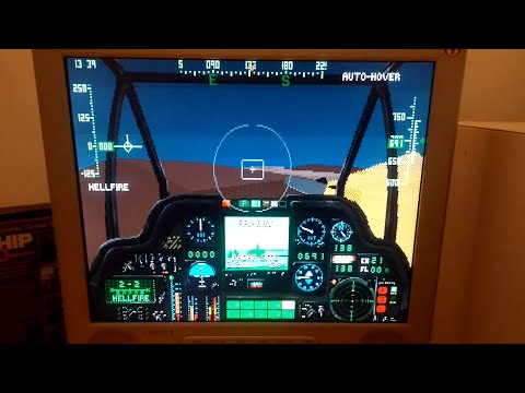 Gunship 2000  PC/DOS - AH-64 Apache Single Mission [Highest Difficulty/Real Hardware]