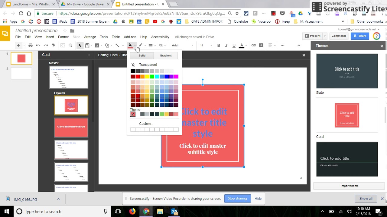 Using the Master Slide  Editor  in Google Slides  YouTube