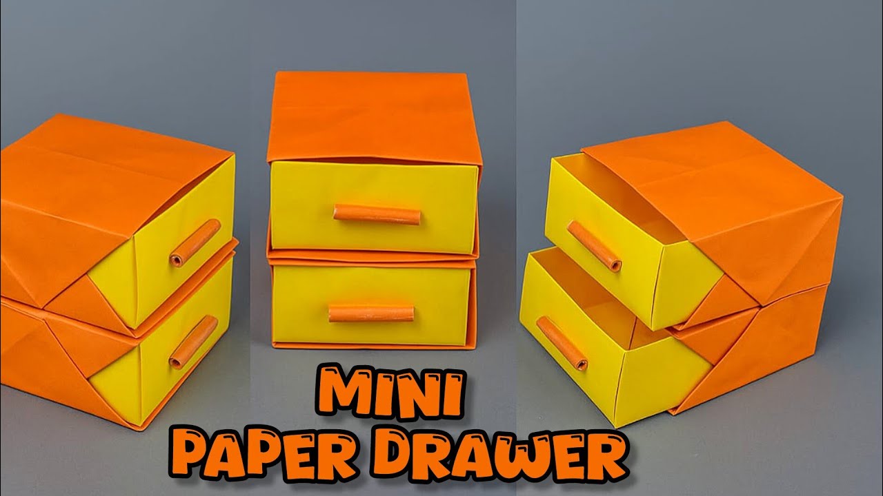 DIY Mini Paper Drawers|Paper Craft|Small Origami Storage Box|Desk Organizer Drawer|DIY Craft Ideas