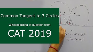 [From CAT 2019] Two circles, each of radius 4 cm, touch externally. Each of these two circles is tou