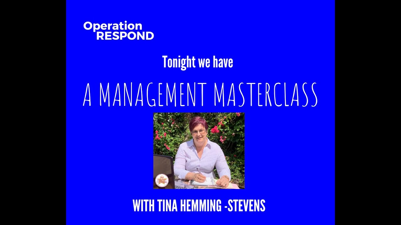 Management Masterclass for Day Nurseries, Pre-schools or Out of School Clubs.