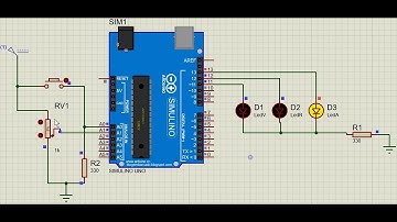 Simulación en Proteus +Arduino + Push button + potenciómetro