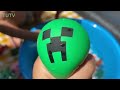 MINECRAFT BALLOON 마인크래프트 풍선으로 물놀이, マイクラ風船で水遊び　#티유티비58